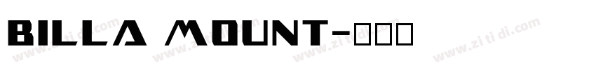 billa mount字体转换